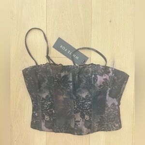 White Fox Corset Top